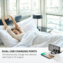 Digital alarm clock - stylish led clock with the USB port, a huge display,  S7H9