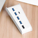 USB Hub with 5 USB A + 1 USB C Ports for PS5 PS5 Digital Edition White