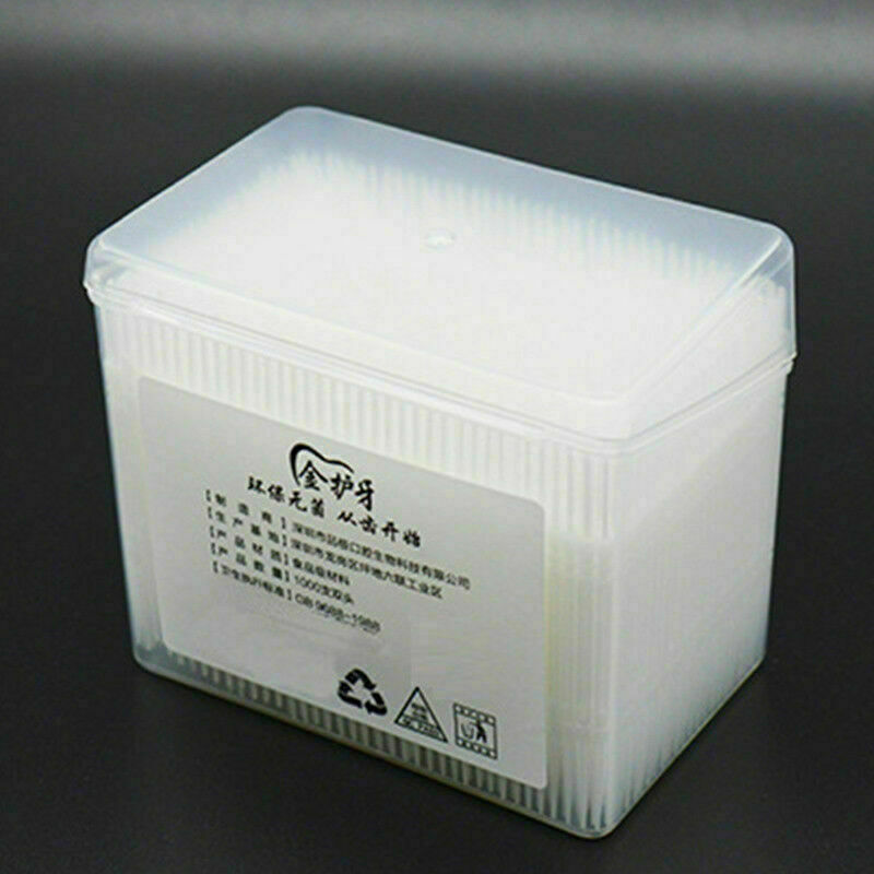 1100 Pcs Plastic Dental Picks Oral Hygiene 2 Way Interdental Tooth Brush CL H6W9