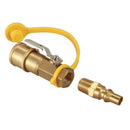 Propane Natural Gas 1/4 inch Quick Connect Kit - Shutoff Valve & Full Flow