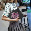 5D Diamond Rose Painting Clutch Bag Leather Wallet Handbag DIY For Women Zipper