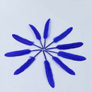 50pcs Dyed Goose Feathers DIY Hairstyles Decor Jewelry Wedding Party - Blue