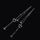 Heart Rhinestone Bra Straps 1 Pair