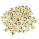 100pcs DIY English Words Wood puzzle Tiles Letter  NumberAlphabet Scrabbles W3R3