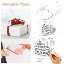 5X(Best Teacher Gift "it takes a big to teach little minds" Charm Love Hea B8D2)