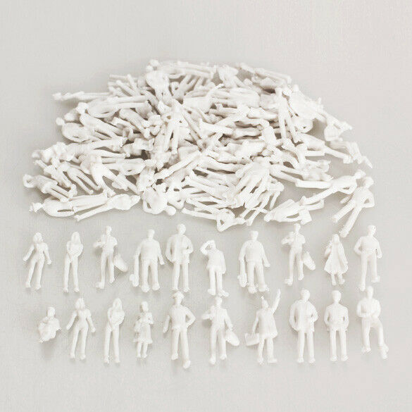 100PCS Figures 1:75 Scaled Models Train Building People for Layout