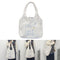 Fleece Shoulder Bag Women Sheep Print Handbag Winter Fuzzy Crossbody Satchel