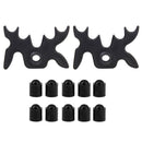10 Count Pool Cue Tip Cover Protective Cap with 2pcs Moosehead Bridge Combo