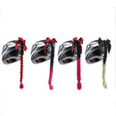Helmet Braids Gradient Ramp Ponytail Motorcycle Helmet PC Fiber Hair 24"