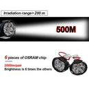 2pcs 6LED Motorcycle Headlight Spot Lights Head Lamp LED Front DC12V Driv FMP