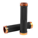 Pair Mountain Bike Cycling Double Lock Handlebar Grips Golden Q2Z5