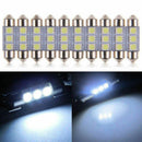10X White 36MM 3 LED 5050 SMD Festoon Dome Car Light Lamp SALE Bulb Interio Q6T4