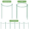 Garden Support Stake, 2-Pack Half Round Metal Garden Plant Supports, Garden