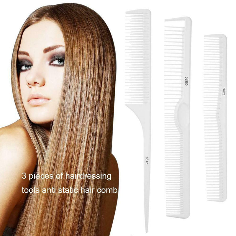 3pcs Anti Static Hairdresser Barber Salon Hair Cutting Comb Styling Tools