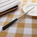 6 Pair Household Chopsticks Stainless Steel Tableware Durable Square Cutlery