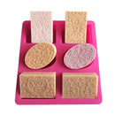 6 Cavity Rectangle Oval Silicone Soap Mold Handmade Soap Making CraftsB Hn