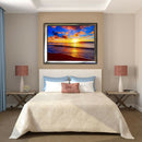 5D DIY Round Drill Diamond Painting Setting Sun Cross Stitch Embroidery Kit