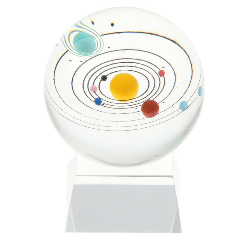80mm Solar System Crystal Ball Photography Photo Props Home Office Decor