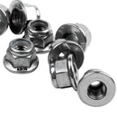 M6x1mm Stainless Steel Hex Flange Nylon Insert Locking Nuts 10 Pcs F7F9