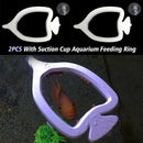 2pcs With Suction Cup Aquarium Feeding Ring Floating Food Circle Pet Supplies