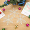 3pcs Christmas White Snowflake Windows Party Xmas Trees Hanging Decor (11cm