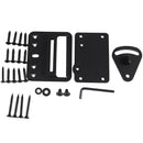 Steel Barn Door Latch Lock for Sliding Barn Wood Door Gate with Screw Black R9A1