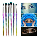6pcs PVC Gradient Color Pro Powder Makeup Brushes Kit Eye Shadow Applicator A