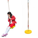 Yellow Children Outdoor Tree Hanging Disc Rope Swing Garden Accessories Toys