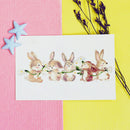 DIY Stamp Scrapbook Album Embossing Rabbit Flower Patterns Color Paper (B) A