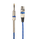 3Pin XLR Female to 1/4" 6.35mm TRS Male Balanced Stereo Audio Mic Cable 15m
