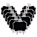 Small Chalkboard Easel,10 Pcs Wood Framed Rectangle Message Board Signs Pla