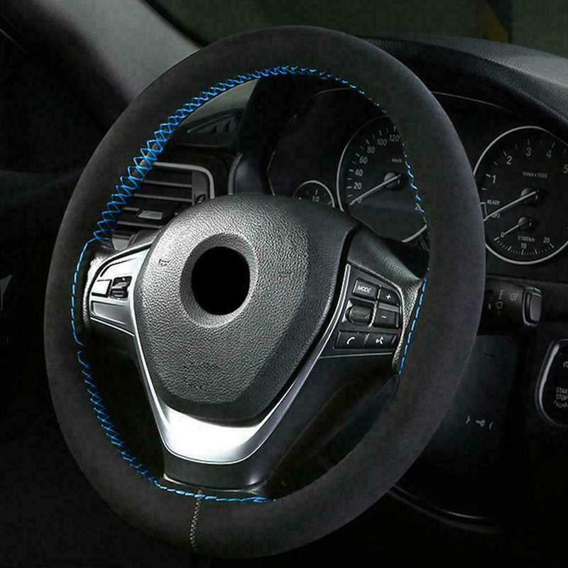 1pcs 38cm DIY Auto Car Car Steering Wheel Suede Cover Sewing Accessories New