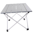 Outdoor Aluminium Folding Picnic Camping Desk Table Gray 39.5x35x32cm