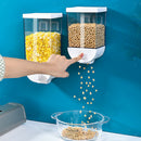 2Pcs 1000ml Clear Wall Mounted Food Storage Container Flour Grain Dispenser