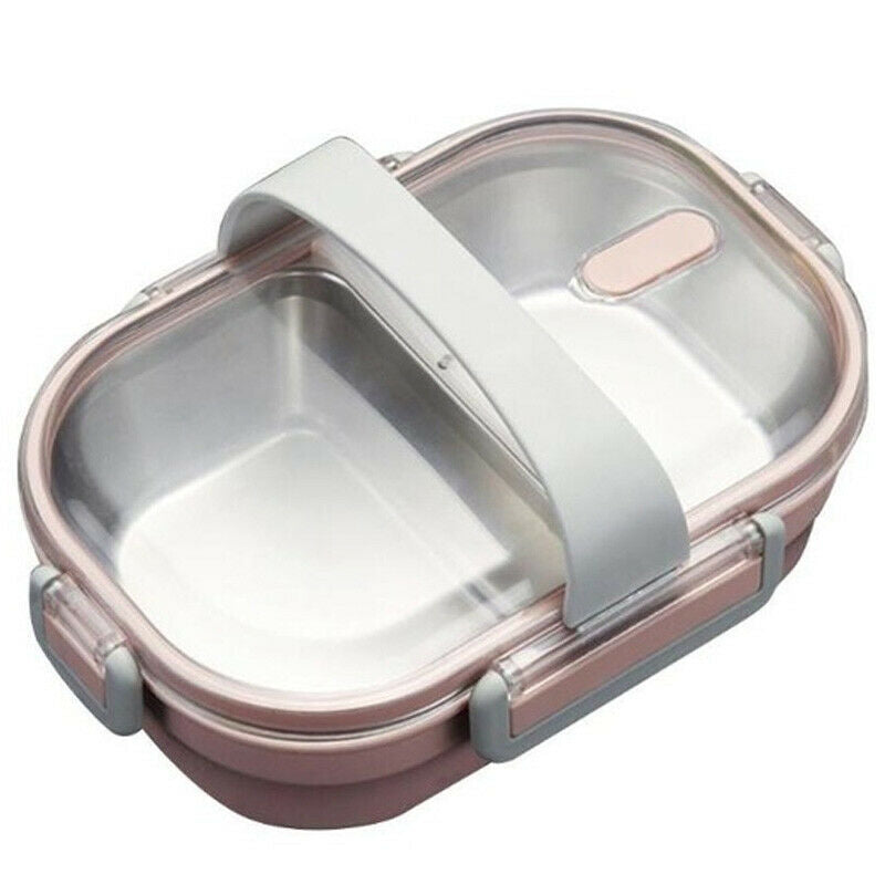 Japanese Portable Lunch Box For Kids School Stainless Steel Bento Box Kitch E3U9