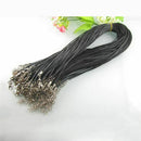10Pcs Black PU Leather Cord String Rope Lobster Clasp Necklace For DIY s G8U9