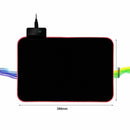 RGB Colorful LED Lighting USB Wired Keyboard Mat Gaming Mouse Pad for PC Laptop