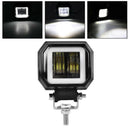 Boat Motorcycle Waterproof Angel LED Spotlights Headlight Work Light Square
