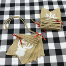Merry Christmas Letters Banners Linen Hanging Flags Xmas Bunting Garland