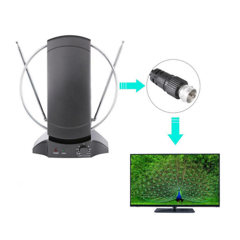 50 Mile Indoor TV Antenna Signal Amplifier Booster Digital TV 1080P HDTV I DSH