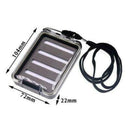 Pocket Fly Fishing Box Waterproof Plastic Slit Foam Insert Fly Box Lanyard with