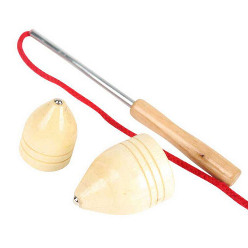 1 Set Wooden Gyro Spinning Top Gyroscope Peg-Top Chinese Classic Kids T CRAU Gw