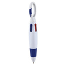 White Blue Plastic Barrel Multicolor 4 in 1 Ballpoint Pen for Students X5Y4