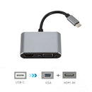 Usb C To Hdmi 4K Vga Adapter Usb 3.1 Type C Usb-C To Vga Hdmi Video Convert