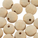 30x Natural Ball Wood Spacer Beads 25mm(1inch) -Jewellery Making Findings,D