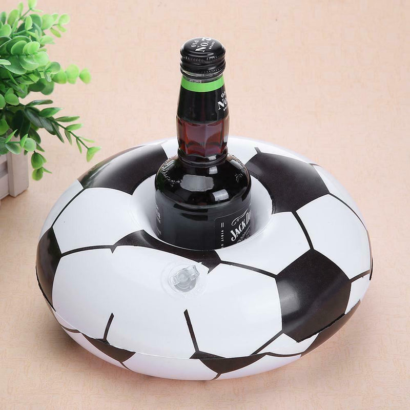 Inflatable Football Float Drink Cup Holder Round Swimming Pool Party Supply