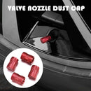 4X Red Aluminum Car Tire Valve Caps Truck Air Port Cover Valve Wheel Stem Caps