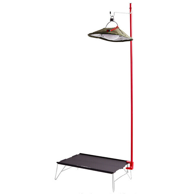 Folding Lamp Pole Hiking Camping Ultralight Tent Fixing Stand Light HolderB Kw