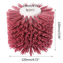 Deburring Red Ceramic Abrasive Wire Round Brushes Head Polishing Buffing Wh