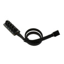Computer Fans Splitter Hub 1 Female to 5 Way Male 4-Pin/3-Pin HUB Black